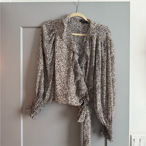 Bardot Black and White Patterned Blouse
